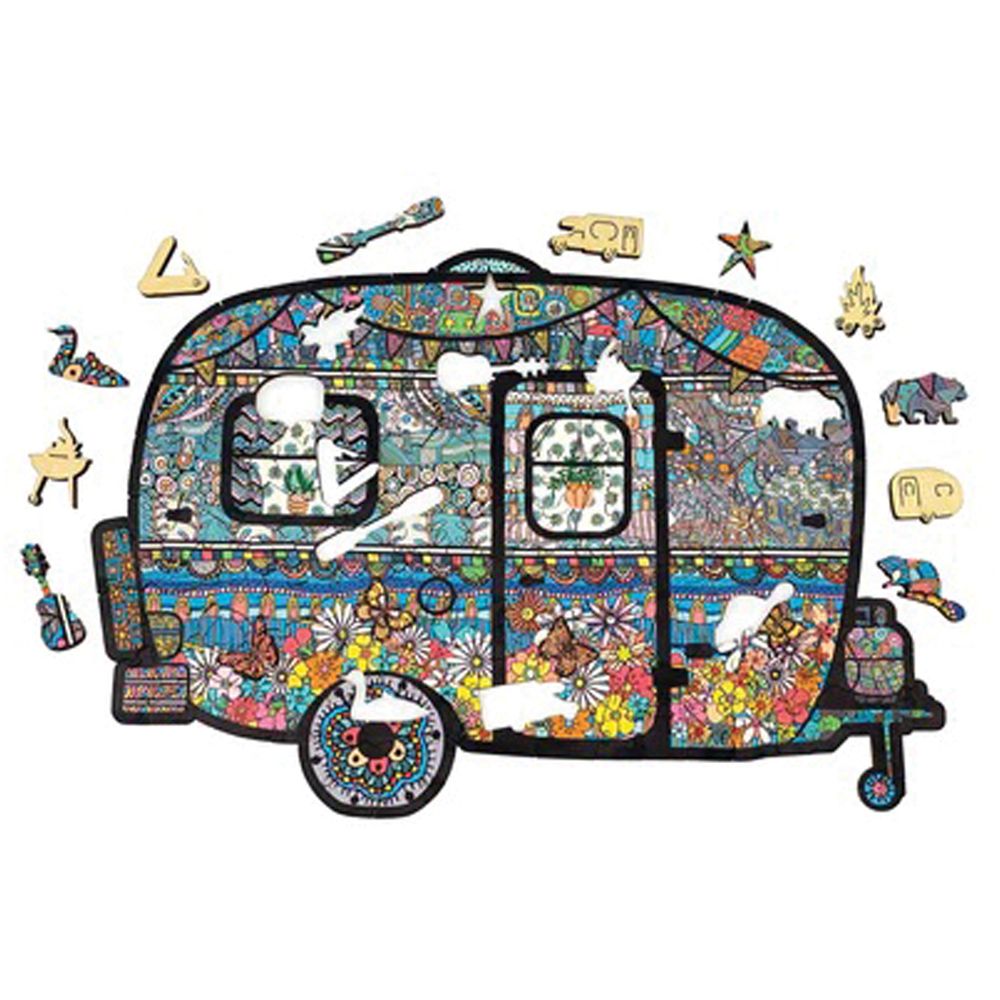VINTAGE CAMPER WOODEN PUZZLE