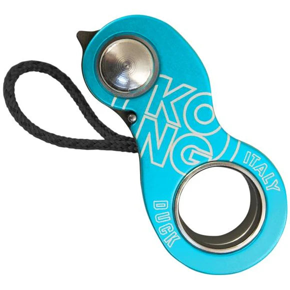 Kong Duck Ultra-Compact Emergency Rope Clamp – Cyan/Black