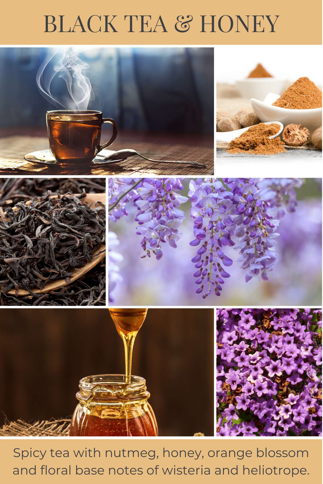 Eco Candle Company - 6oz eco candle BLACK TEA & HONEY