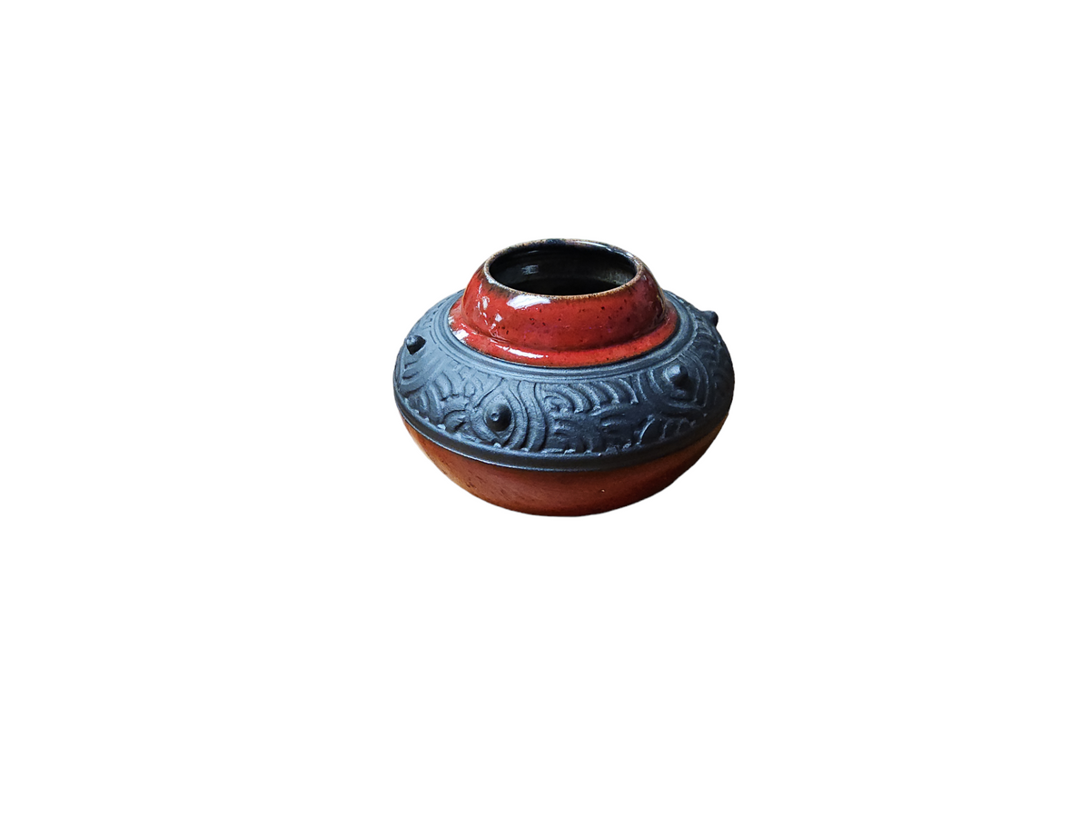 Charles Smith hand thrown pottery vase Mobile Alabama artist