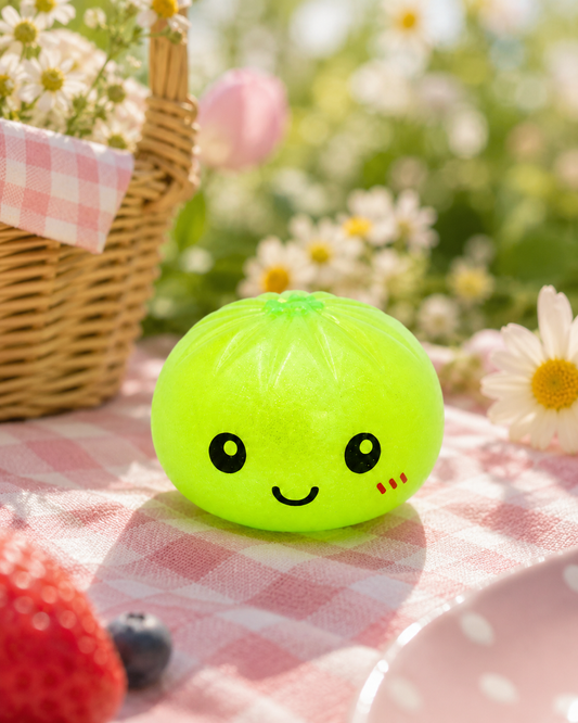Neon Green Kawaii Bao Bun Squishy
