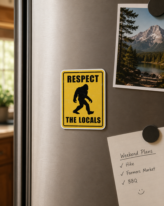 RESPECT THE LOCALS 3" MAGNET