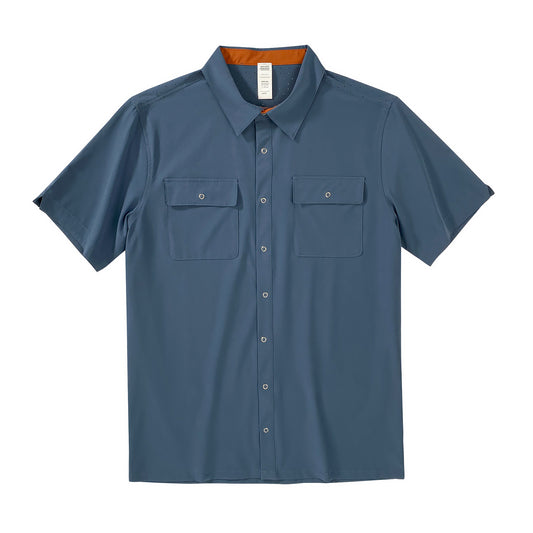 RBO Men's Short Sleeve Tech Button Up
