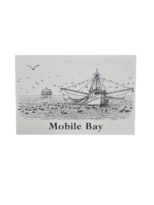 Mobile Bay Shrimp Boat Postcard