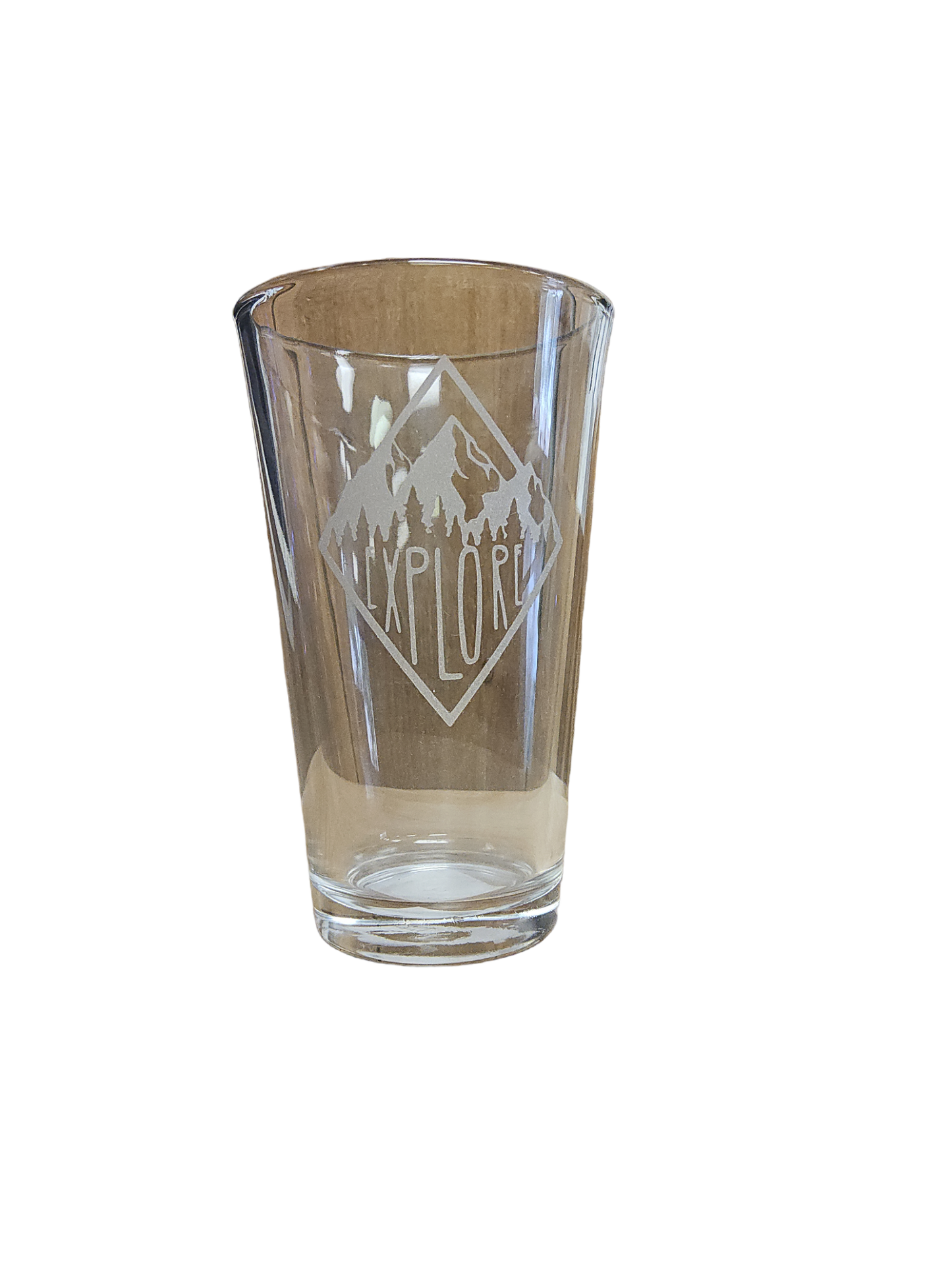 Clear Explore Pint Glass