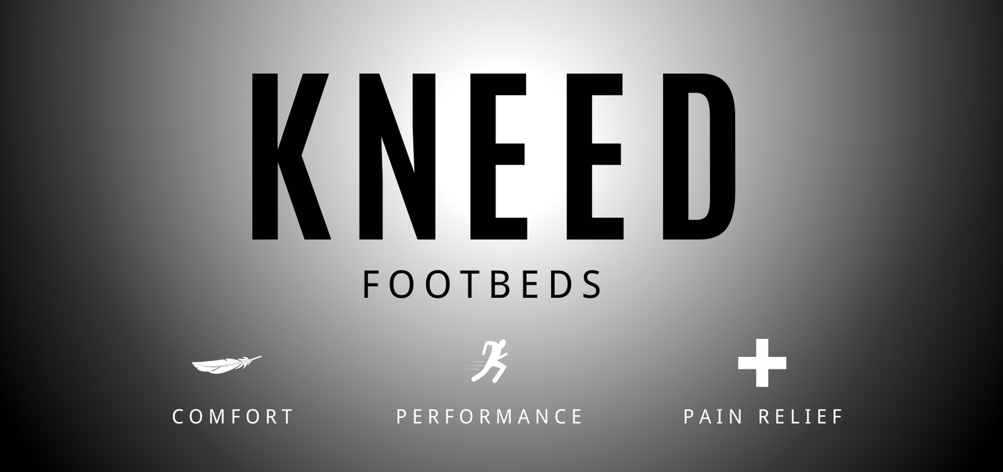 Kneed2Move Insoles – High Arch Support, Heel Pain Relief & Extra Cushioning for Work, Hiking, and Running Shoes