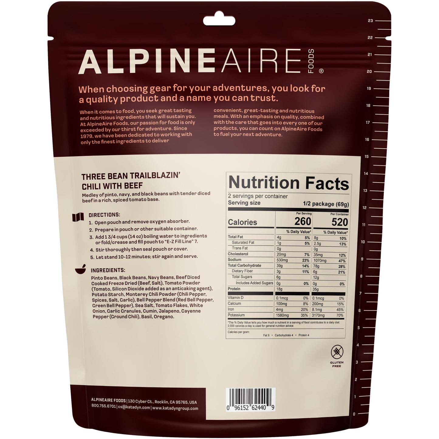 Alpine Aire Three Bean Trailblazin' Chili with Bean