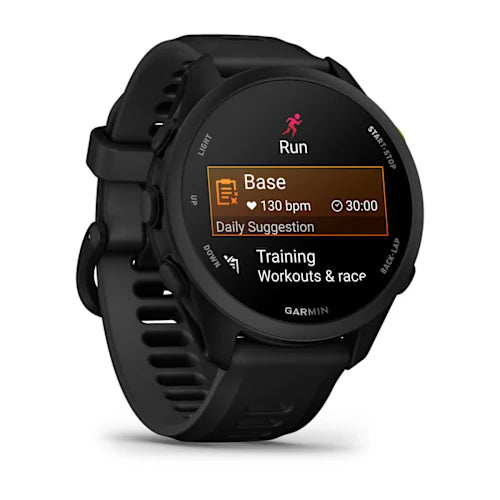Garmin Forerunner 70 Black GPS running smartwatch, left side view