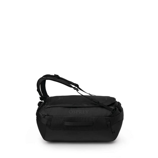 Osprey Transporter Duffel 40 Raven Black - front view with grab handles