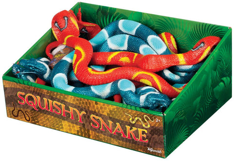 Toysmith 16.5" Squishy Snakes, Stretch to 4 feet, Assorted Styles