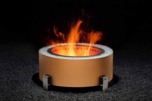 Breeo Luxeve 24" Smokeless Fire Pit with Lid & Glass