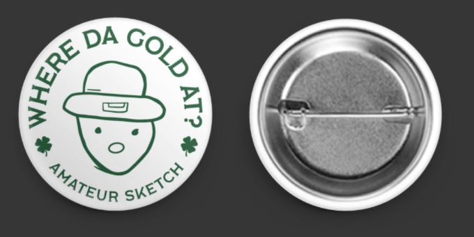 Crichton Leprechaun Amateur Sketch Pin