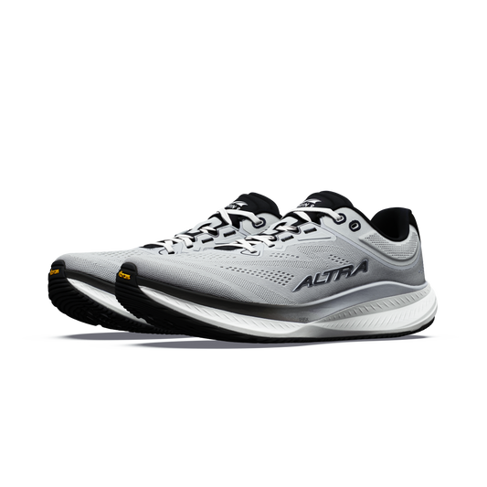 Altra running shoe showing a roomy foot shaped toe box