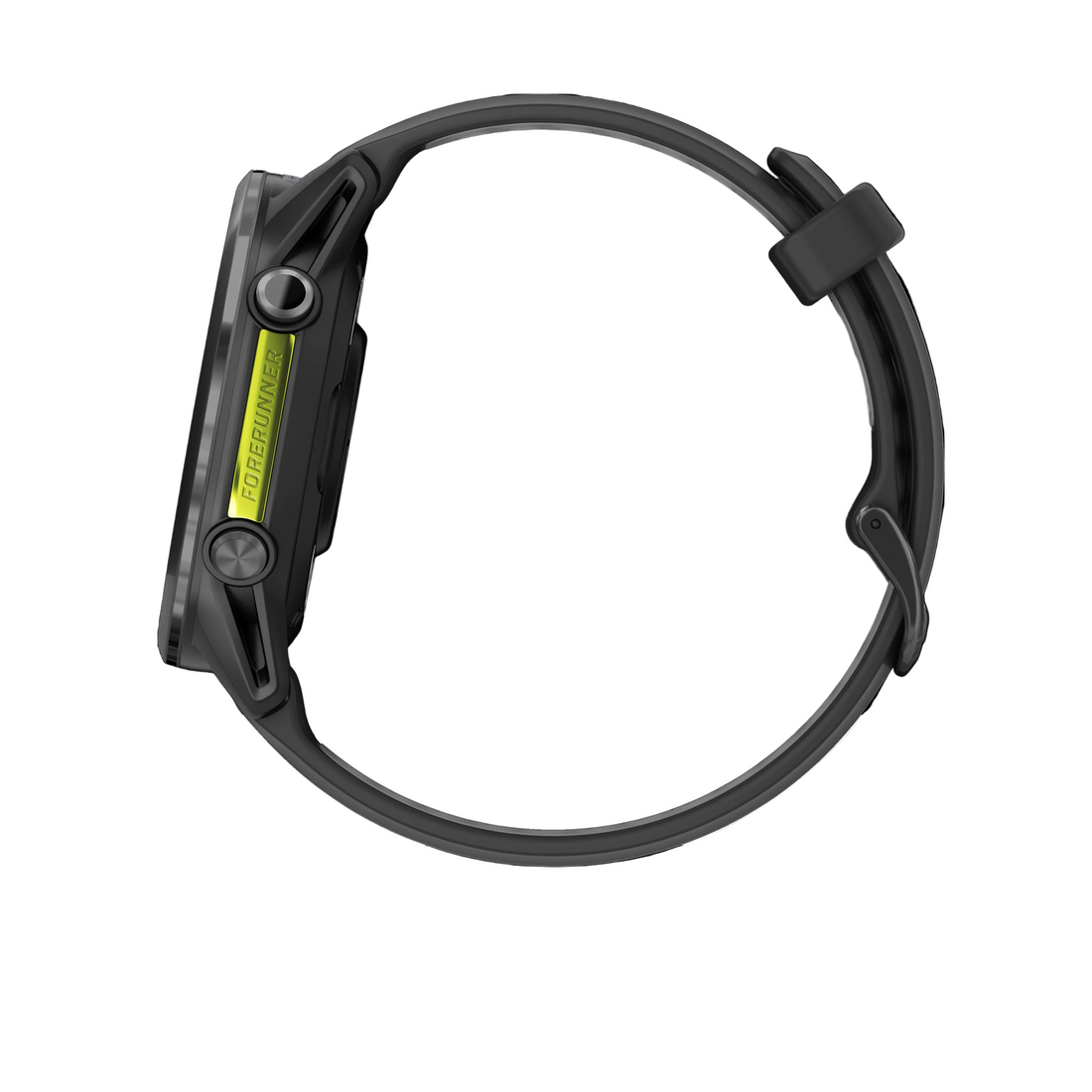 Side view of a Garmin Forerunner 970 watch and band