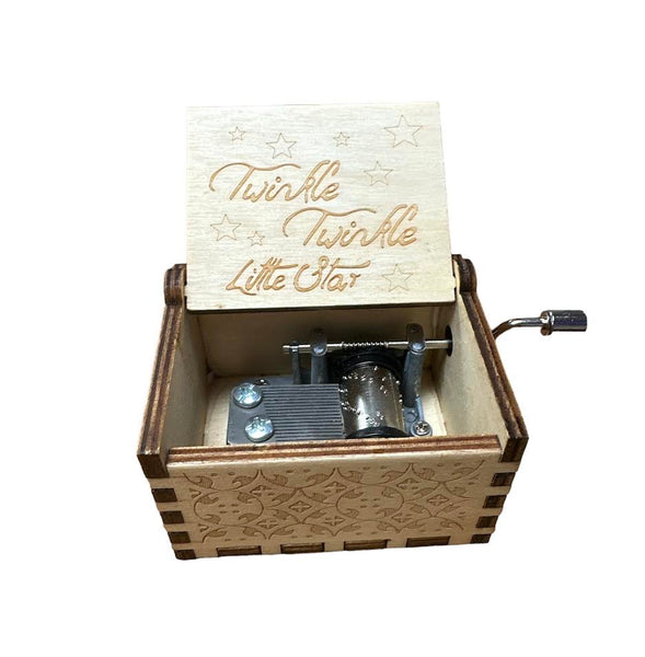 Hand-Cranked Wooden Music Box