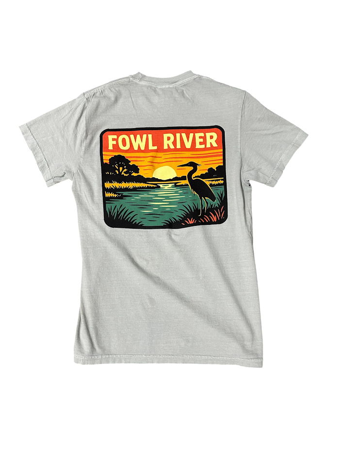 Fowl River Sunset T-Shirt – Coastal Alabama Graphic Tee