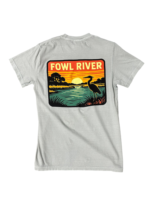 Fowl River Sunset T-Shirt – Coastal Alabama Graphic Tee