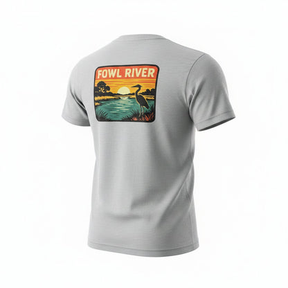 Fowl River Sunset T-Shirt – Coastal Alabama Graphic Tee