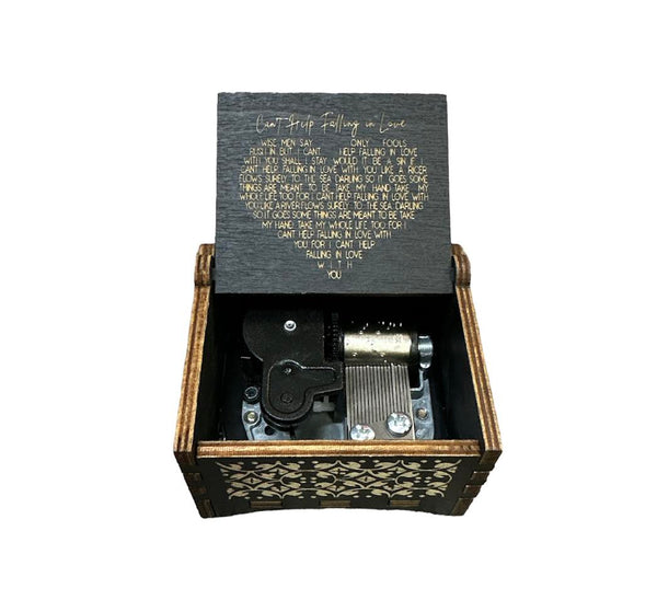 Hand-Cranked Wooden Music Box