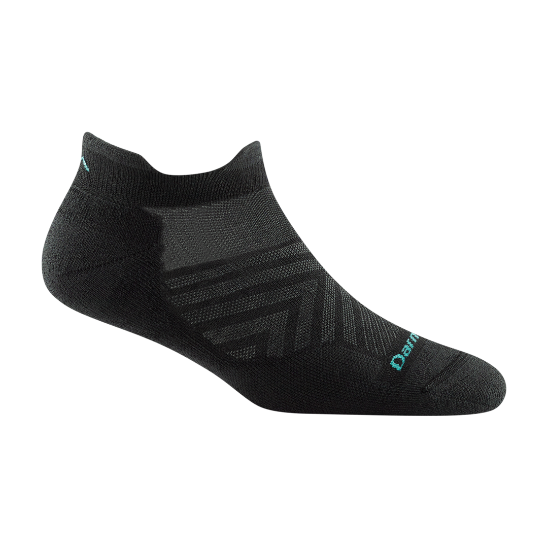Darn Tough women's 1047 Run No Show Tab sock in Black