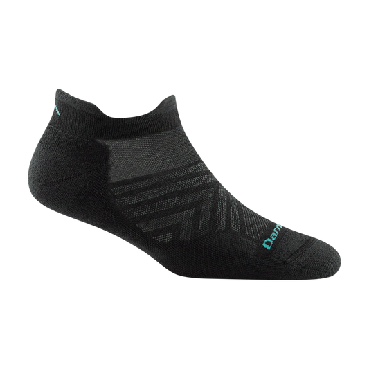 Darn Tough women's 1047 Run No Show Tab sock in Black