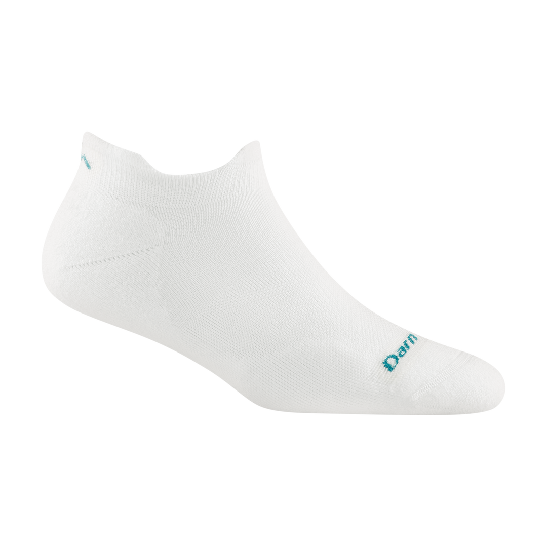 Darn Tough women's 1047 Run No Show Tab sock in White