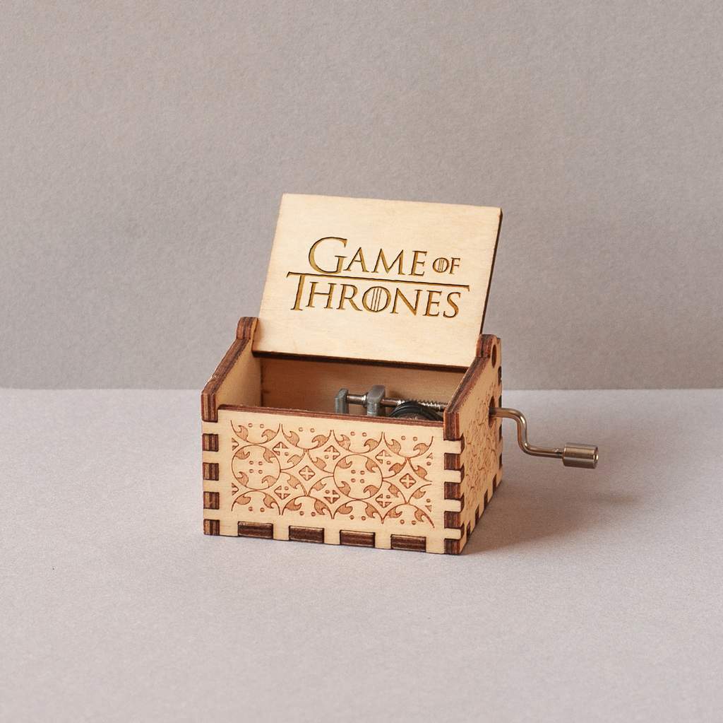 Hand-Cranked Wooden Music Box