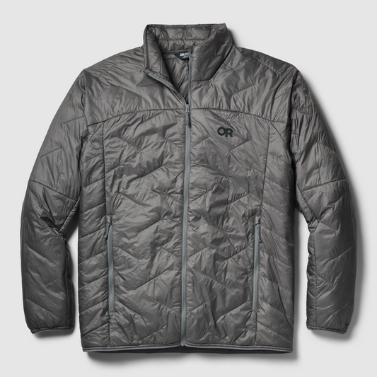 Outdoor Research Men's SuperStrand LT Jacket in Wolf Grey, front view