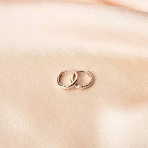 Victoire Collection - Gold plated mini hoop earrings: Gold Plated