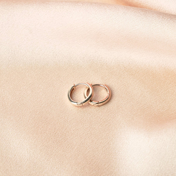 Victoire Collection - Gold plated mini hoop earrings: Gold Plated