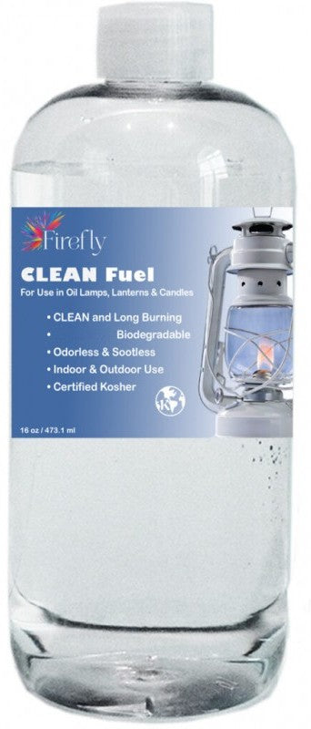 Firefly CLEAN Lamp Oil – Unscented, Odorless, Sootless Lamp Fuel (16 oz)
