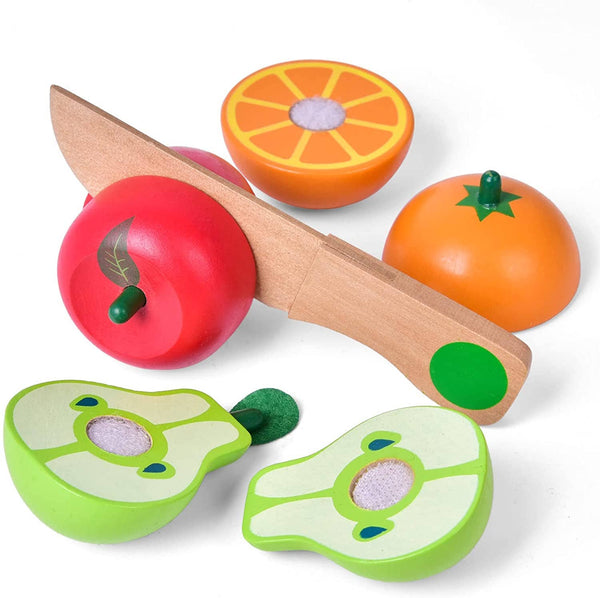 11 Pcs Wooden Pretend Cutting Play Food Toy