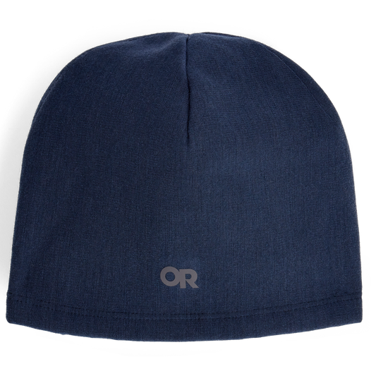 Outdoor Research Crescent Fleece Beanie in Dark Navy, front view