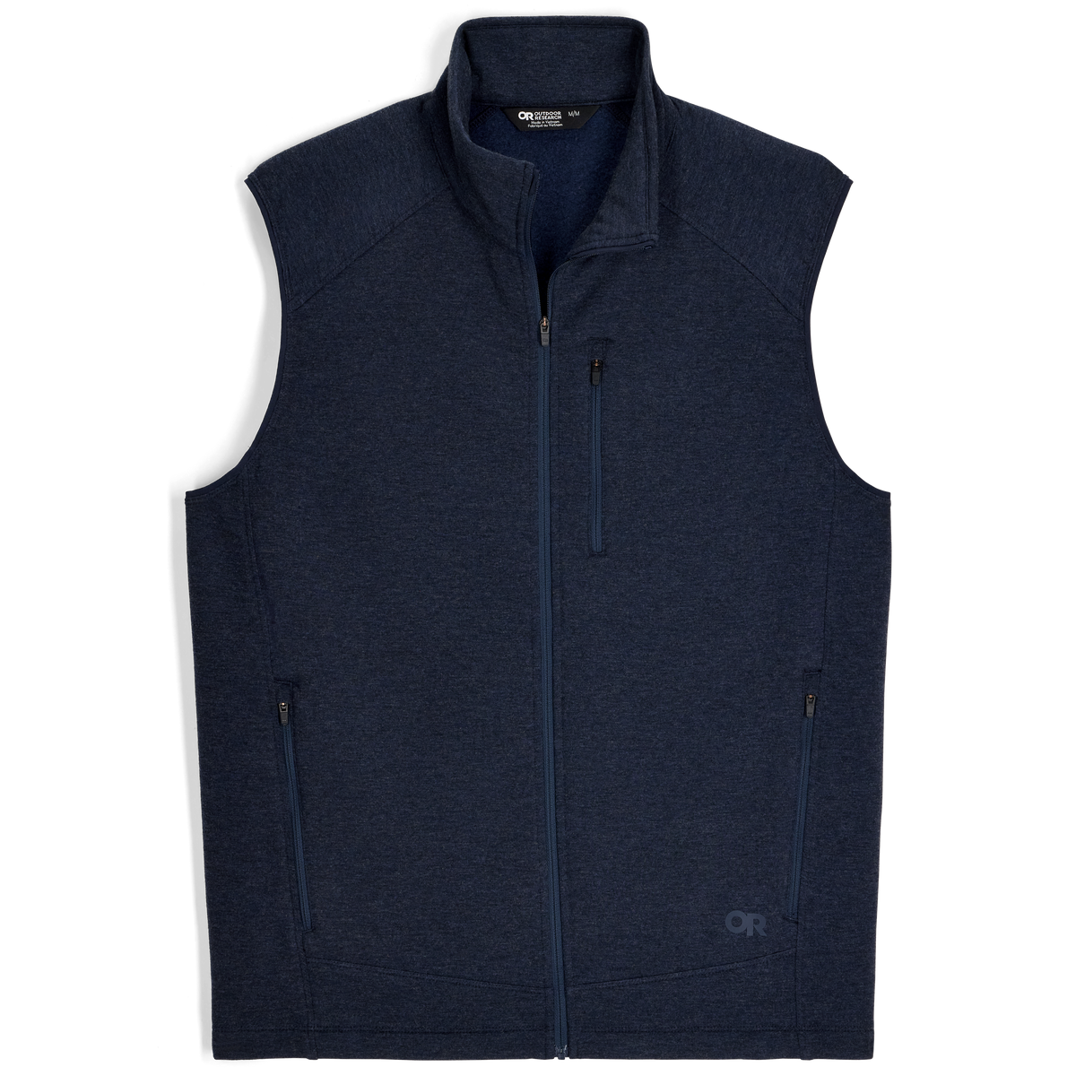 Outdoor Research Men's Crescent Fleece Vest in Dark Navy, front view