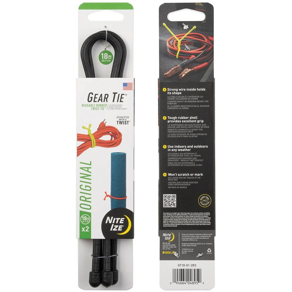 Nite Ize Gear Tie Reusable Rubber Twist Tie