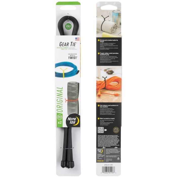 Nite Ize Gear Tie Reusable Rubber Twist Tie