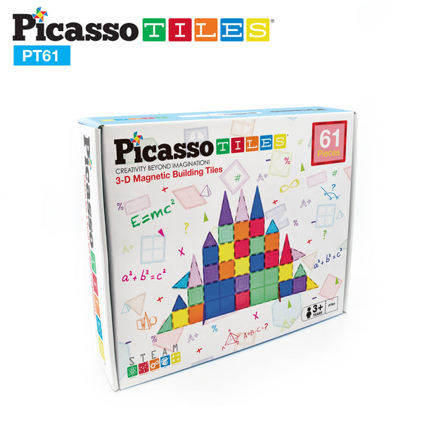 PicassoTiles - 61pc Magnetic Tileset