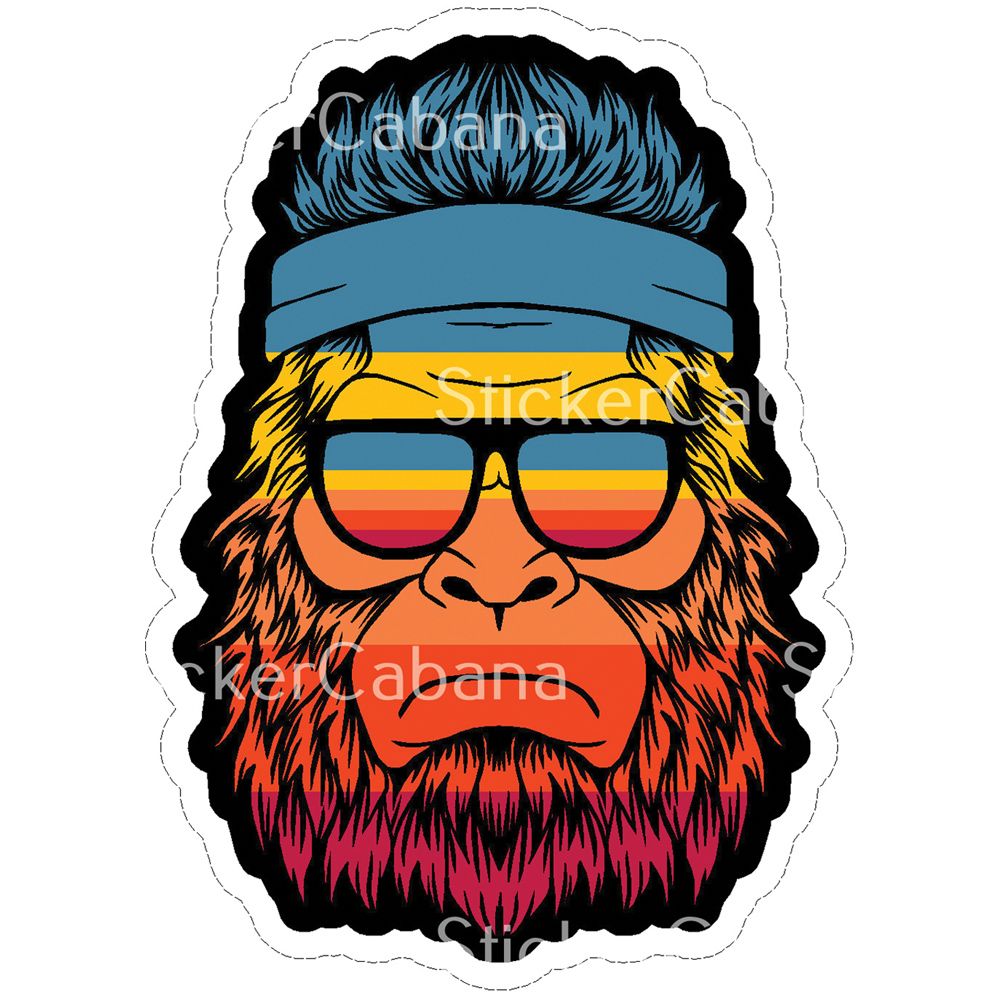 BIGFOOT COLORFUL HEAD 3" MAGNET