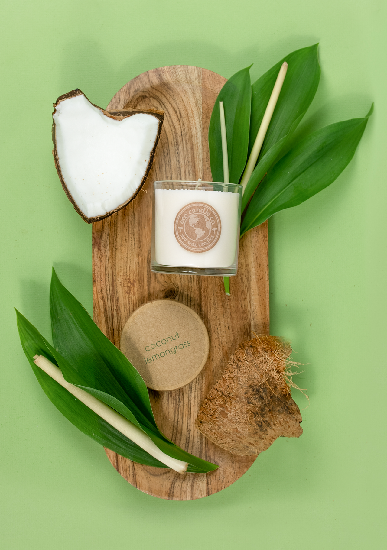 Eco Candle Company - 6oz eco candle COCONUT LEMONGRASS