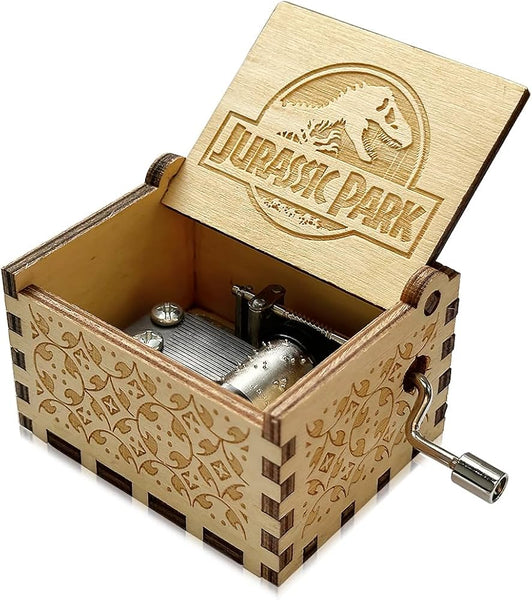 Hand-Cranked Wooden Music Box