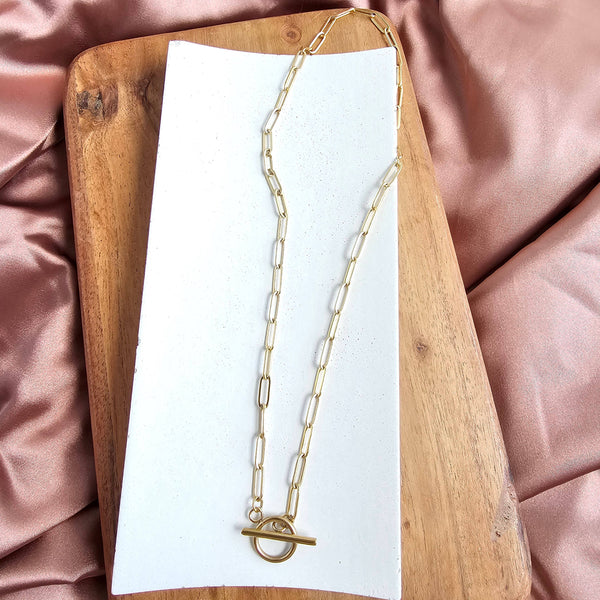 Luxury Gold Paper Clip Chain - 18" - Jewelryv