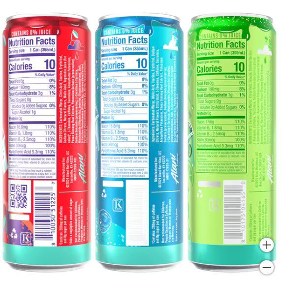 Alani Nu Energy Drink – Sugar-Free Energy (Lime Slush, Cherry Slush, and Blue Slush 12oz)