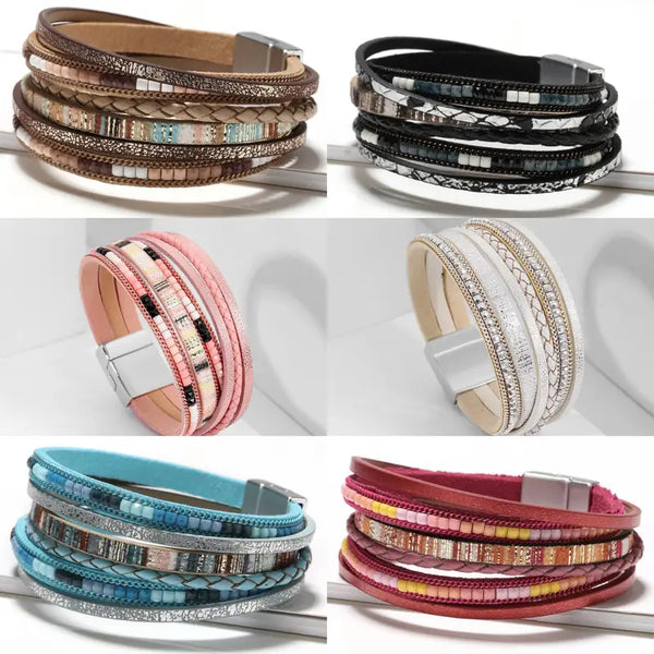 Mulit Strand Leather Bracelets