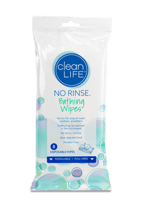 Clean Life No Rinse Bathing Wipes