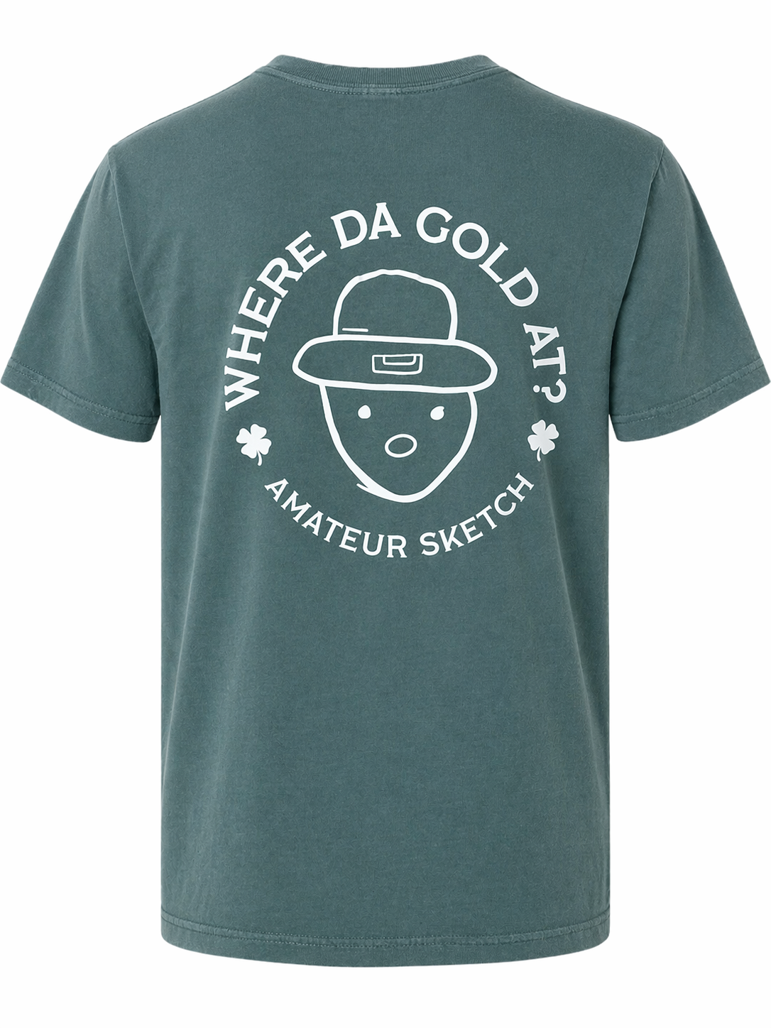 RBO Crichton Leprechaun Amateur Sketch Tee - Green Comfort Colors Shirt