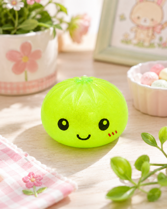 Neon Green Kawaii Bao Bun Squishy