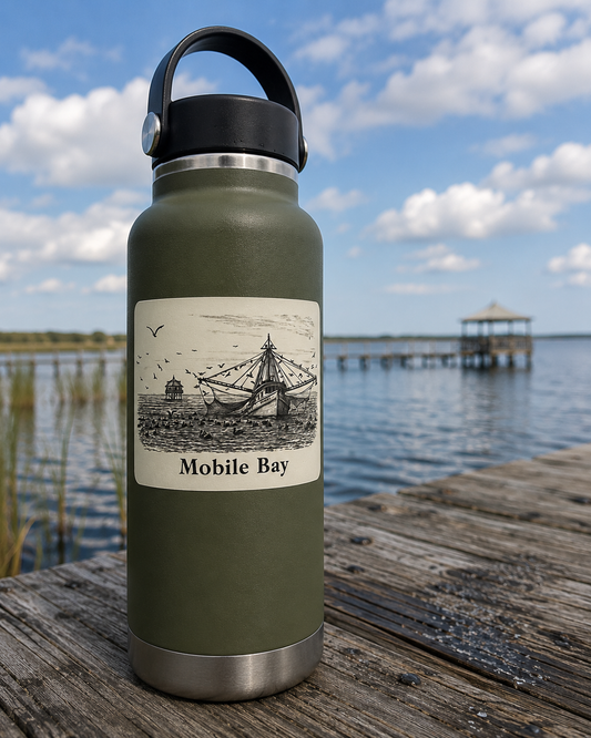 Mobile Bay Shrimp Boat Sticker