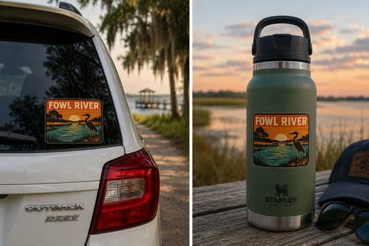 Fowl River Sunset Sticker