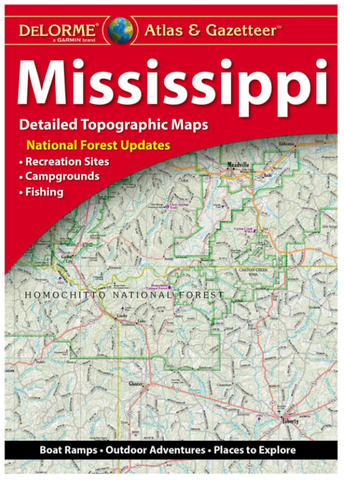 Delorme Atlas & Gazetteer Mississippi | Book