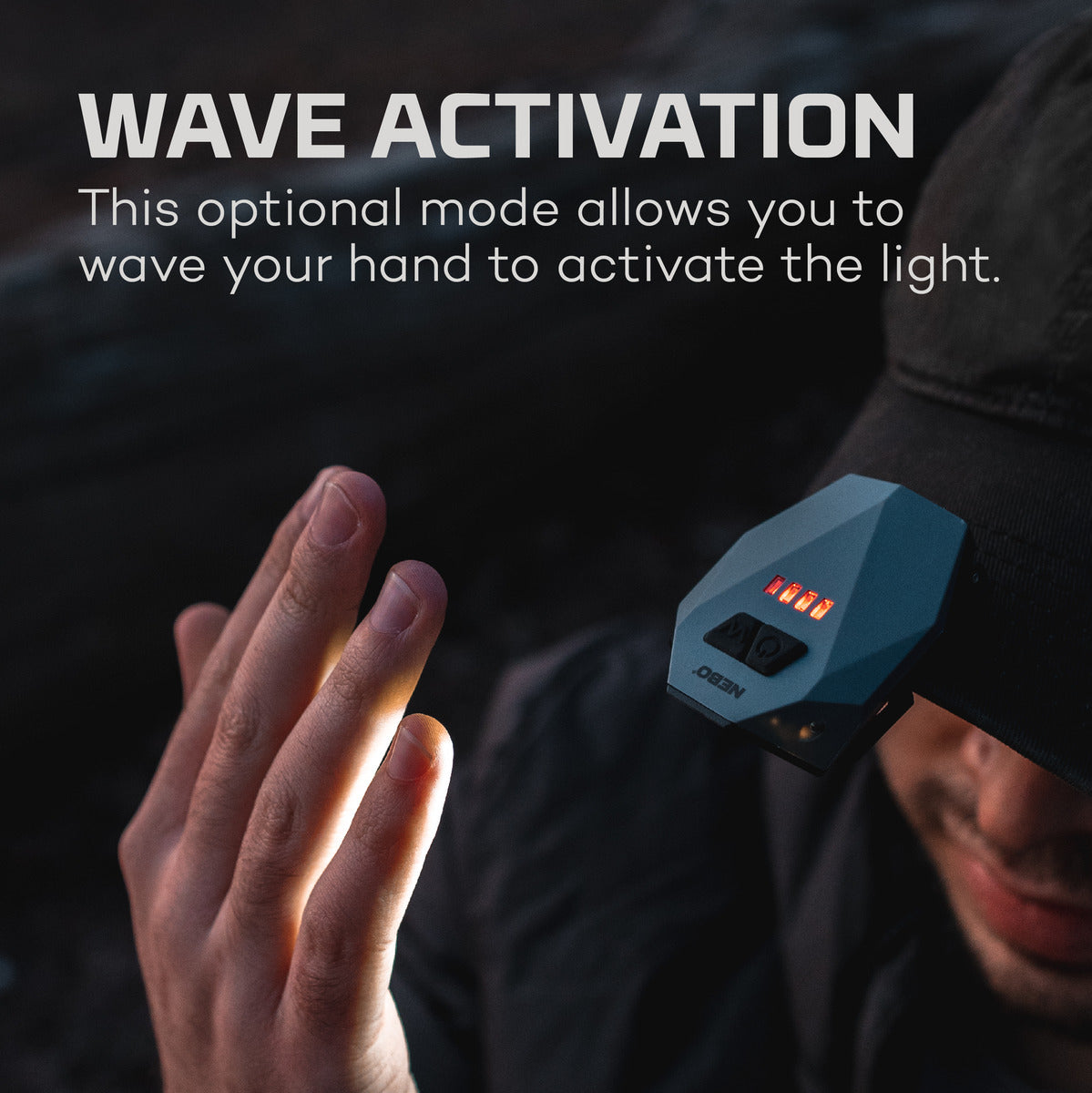 NEBO EINSTEIN Rechargeable Cap Light with Wave Activation